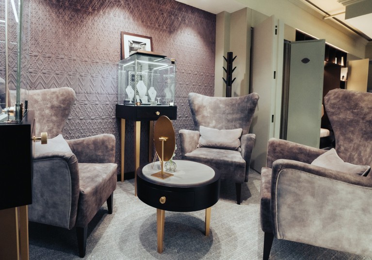 Shop seating area