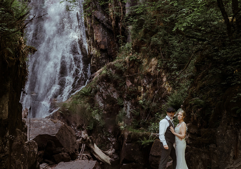 Bride and groom at Glencoe