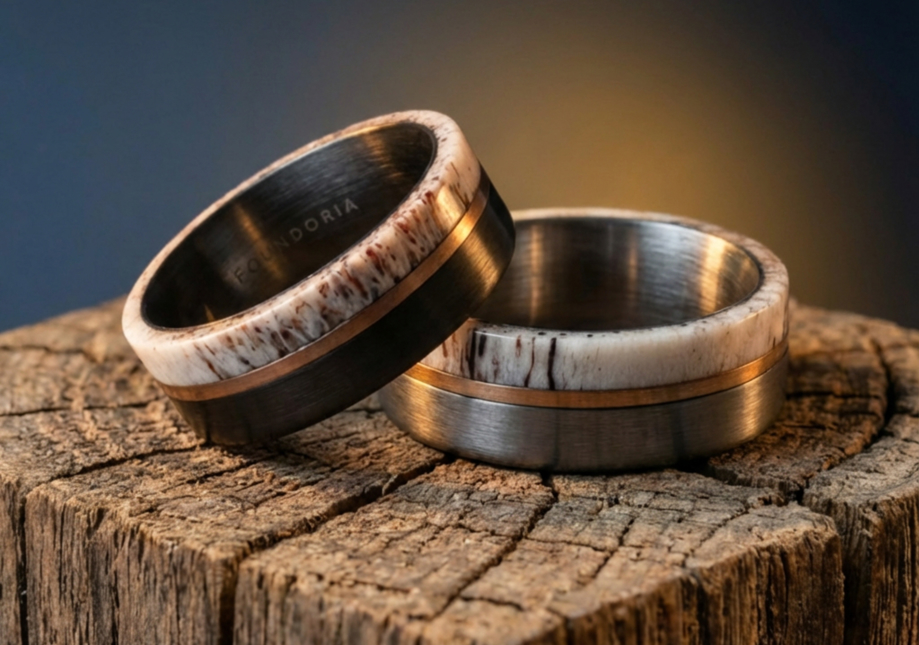 Foundoria's CERVUS collection - featuring naturally shed deer antler sourced from the Scottish Highlands