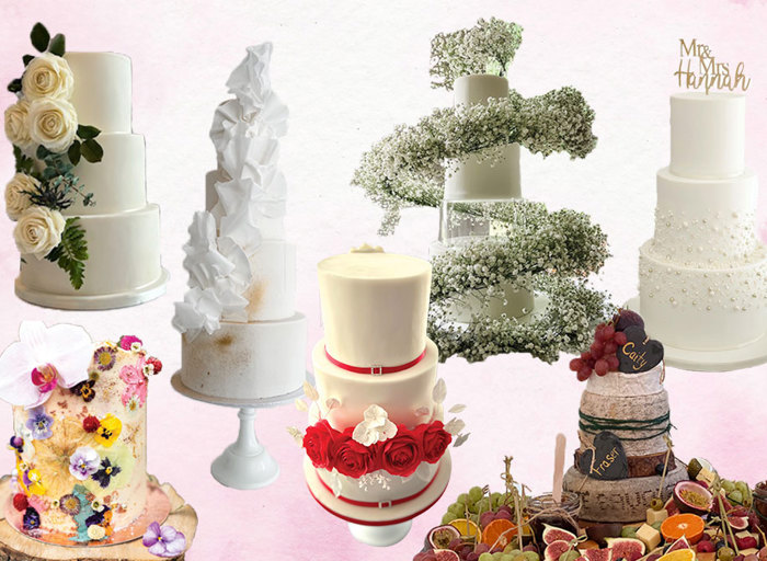 A selection of wedding cakes from Scottish bakers