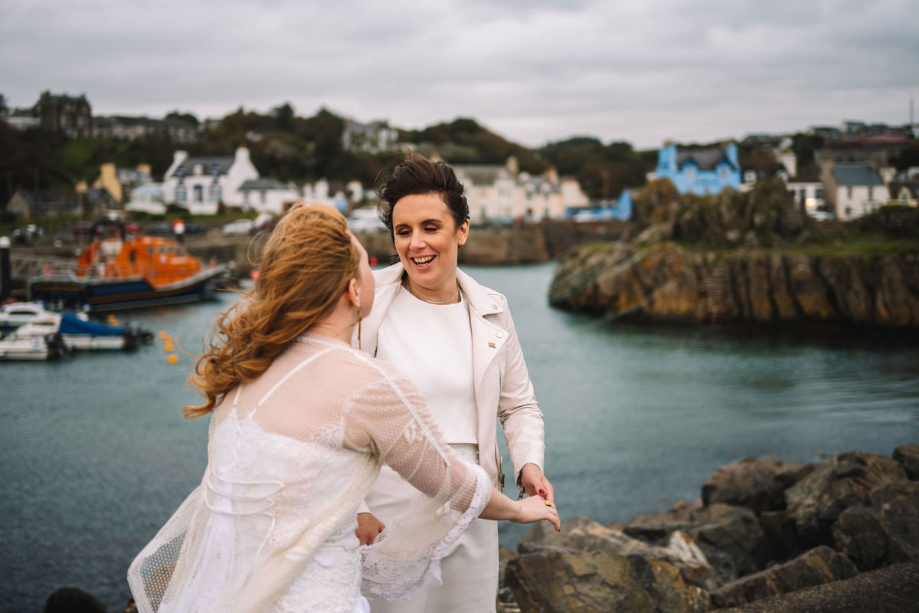 Two Brides By The Harbour In Portpatrick