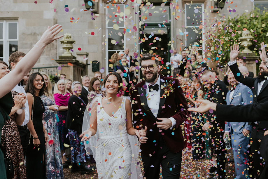 Bride And Groom Confetti Shower