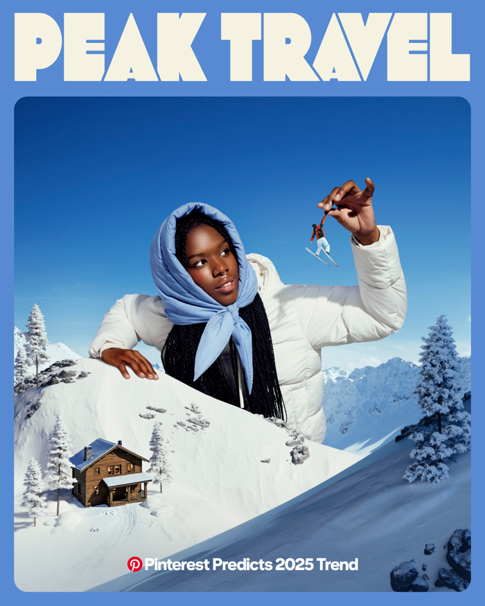 peak travel pinterest trend woman wearing ski wear