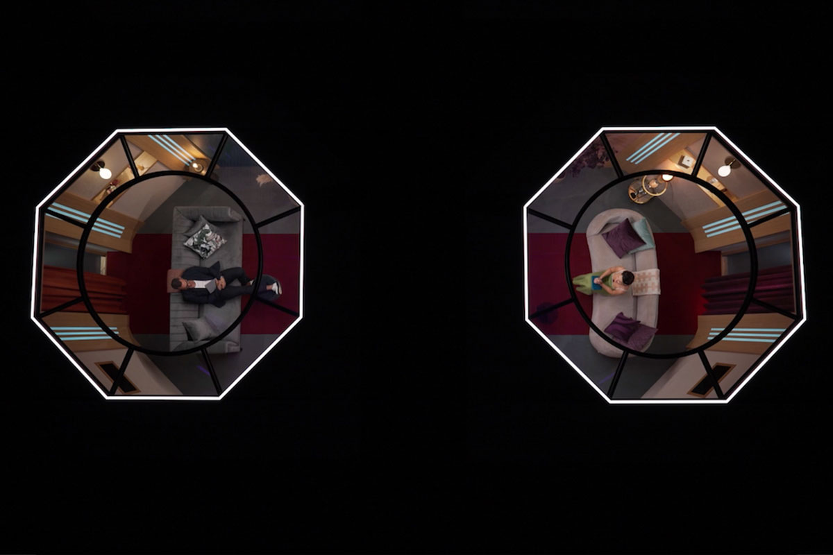 Aerial shot of 'pods' from Love Is Blind TV show