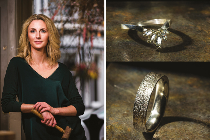 Linda Byers of Byers & Co and rings by the jeweller