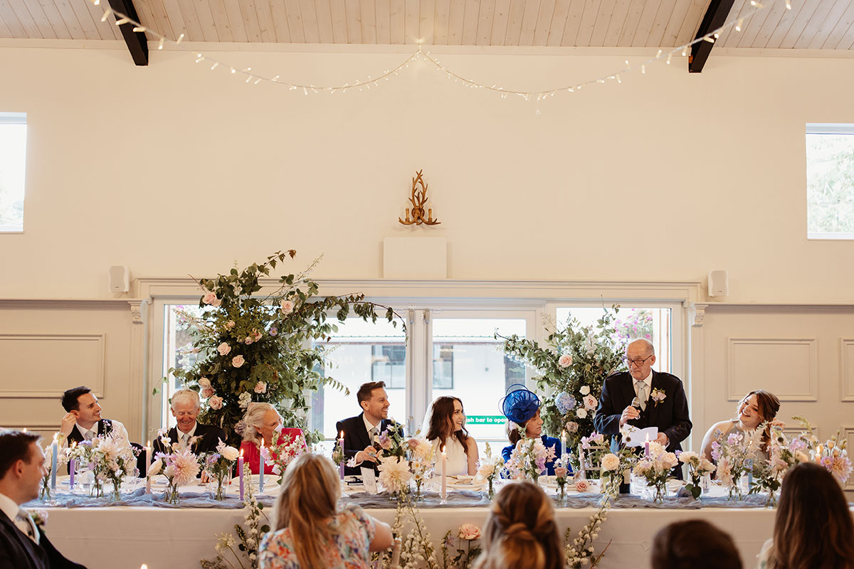 a top table at a wedding at netherdale house