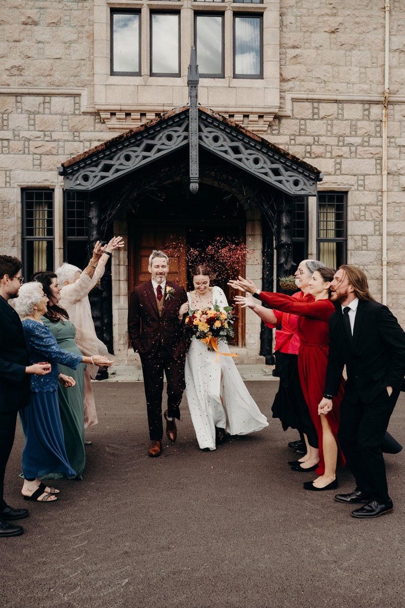 Mar Lodge Estate wedding confetti throw