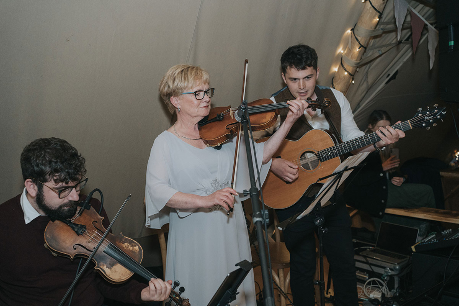 Band playing instruments