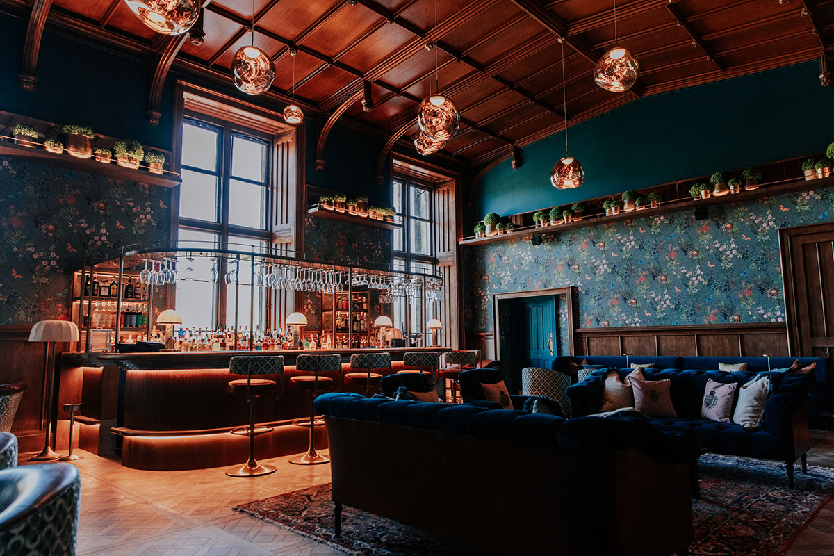 The bar at Mar Hall