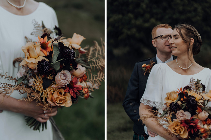 Image of bouquet and bride and groom couple portraits