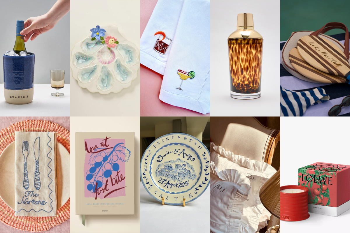 Header image showing different wedding gift ideas