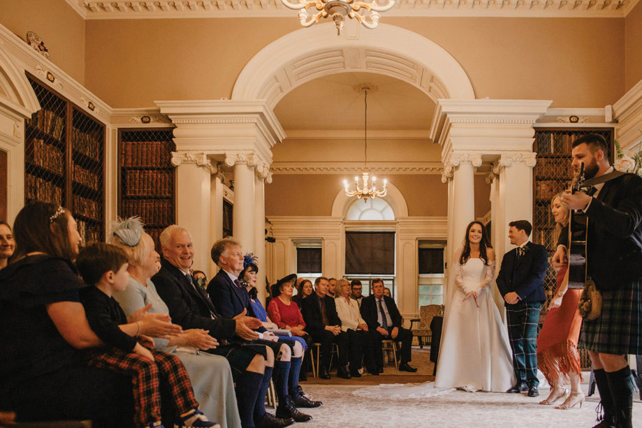 People Seated For A Wedding Ceremony At Pollok House