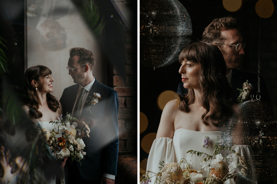 Dark and moody couple portraits