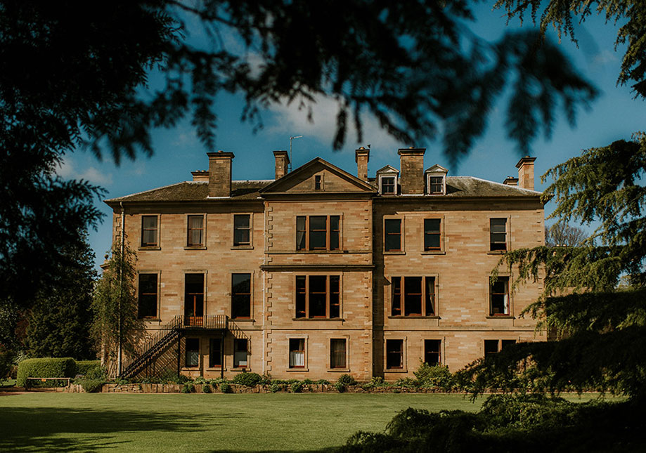 Exterior of Cambo House and garden