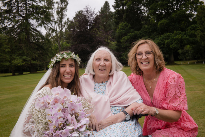 A Bride With Her Grandmother And Mother At Raemoir House