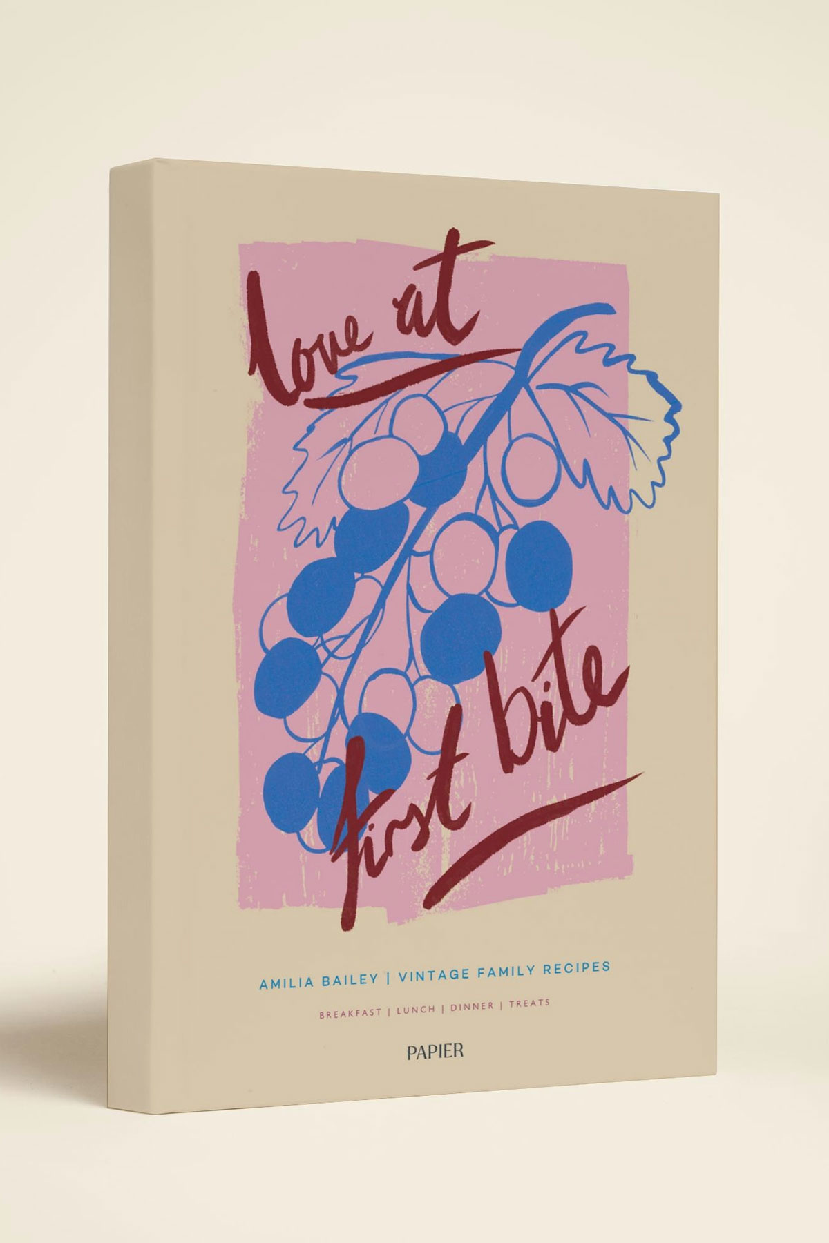 Papier Love at First Bite recipe journal, a personalised wedding gift for couples who love cooking together
