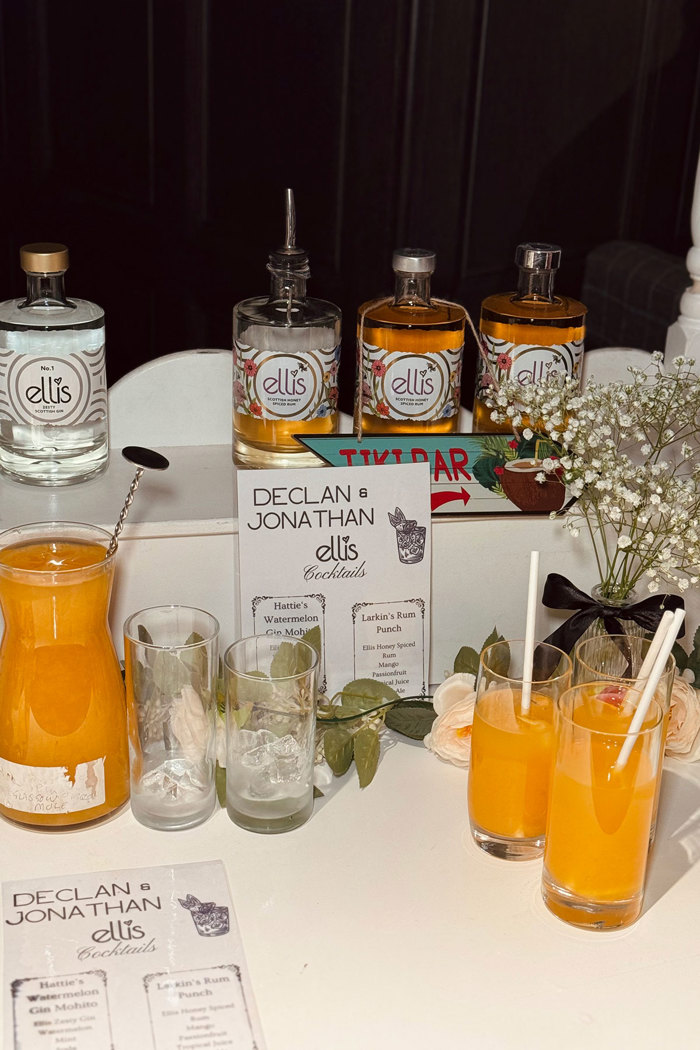 ellis gin set up on cocktail table at kimpton blythswood square