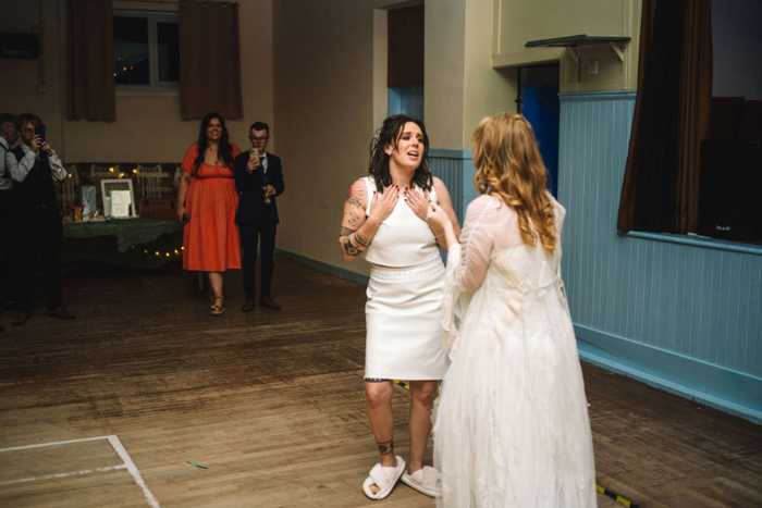 Two Brides Dancing At Portpatrick Village Hall