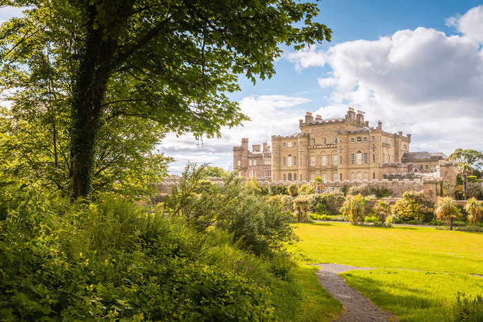 exterior of culzean castle and grounds on a sunny day