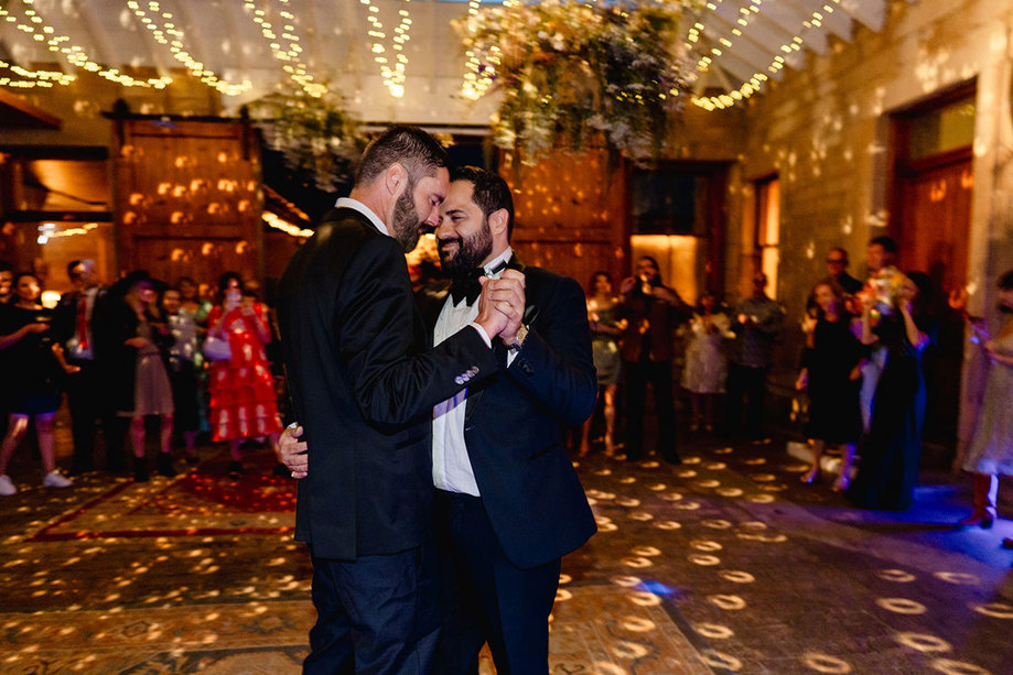 Grooms during first dance 