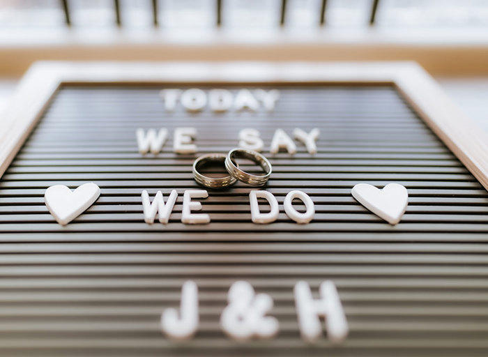 close up of letter pin board