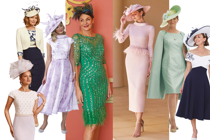 Image showing seven different models wearing mother of the bride dresses