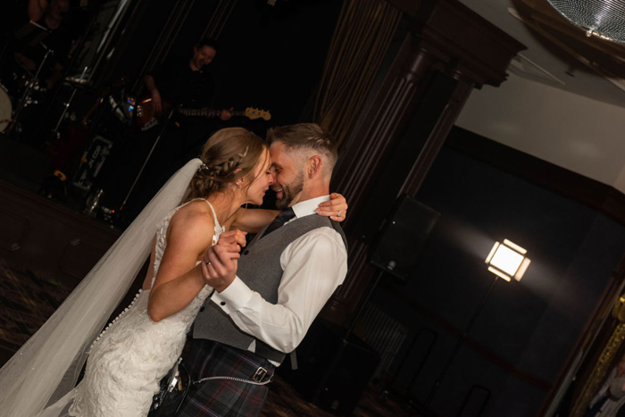A Bride And Groom First Dance At Cornhill Castle