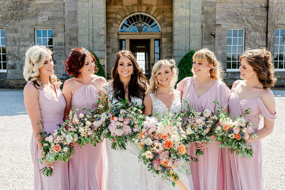 Brides and their bridesmaids