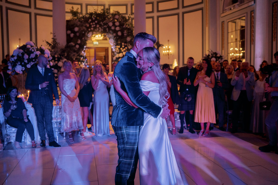 Bride and groom take to dancefloor for first dance