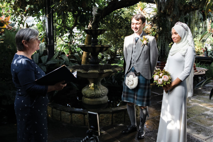 A Wedding Ceremony At Inverness Botanic Gardens