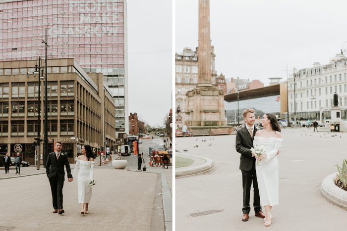 Bride And Groom On George Square