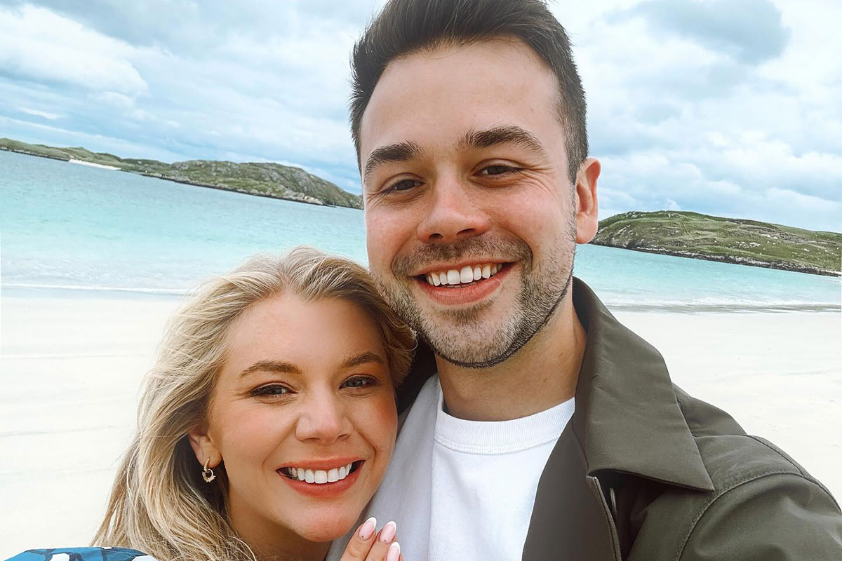 It was double celebrations for birthday girl Katy when Calum got down on one knee with a custom-made engagement ring