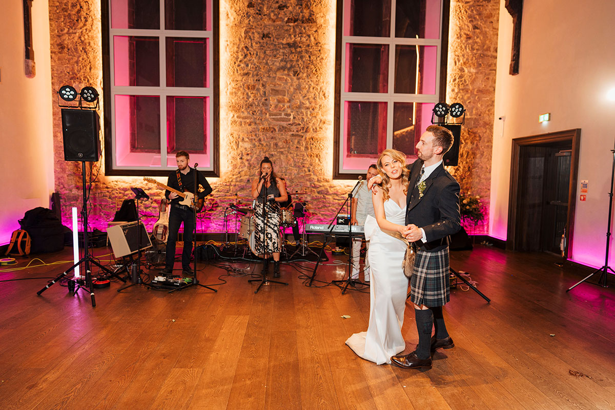 couple dancing at wedding at Virgin Hotels Edinburgh