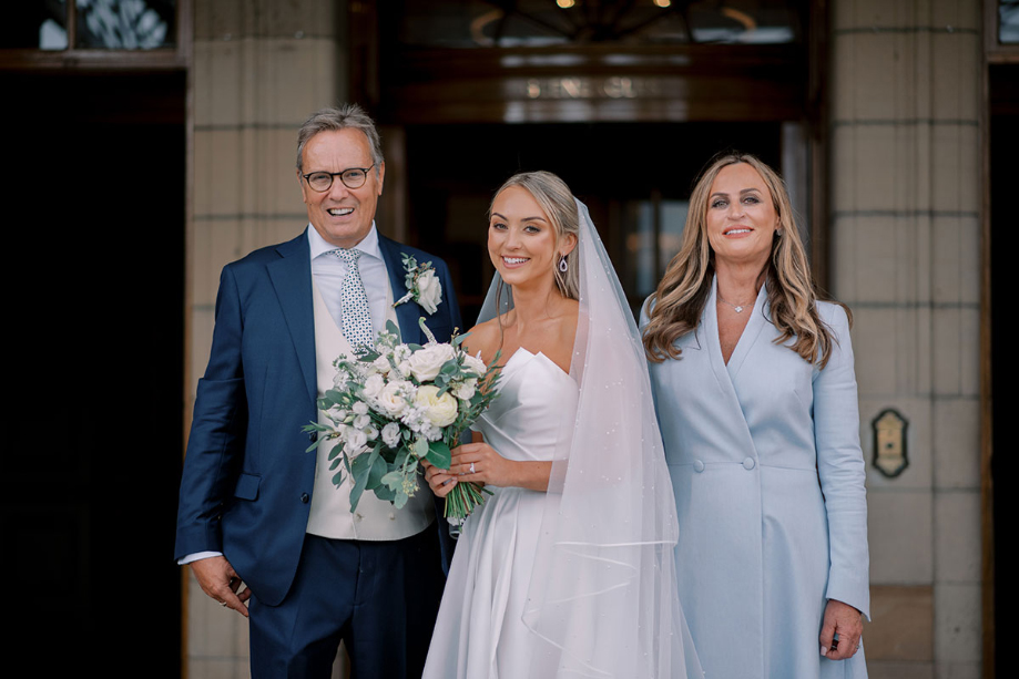 Bride and her parents