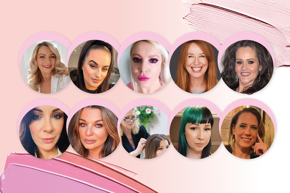 Image showing profile shots of ten makeup and hair specialists