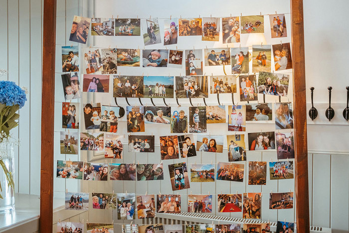 collage of baby photographs used for decor at dougarie boathouse