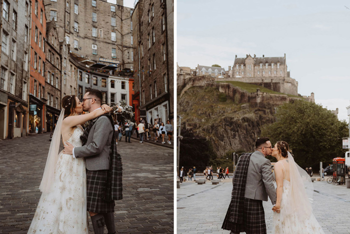 Couple portraits at iconic Edinburgh attractions