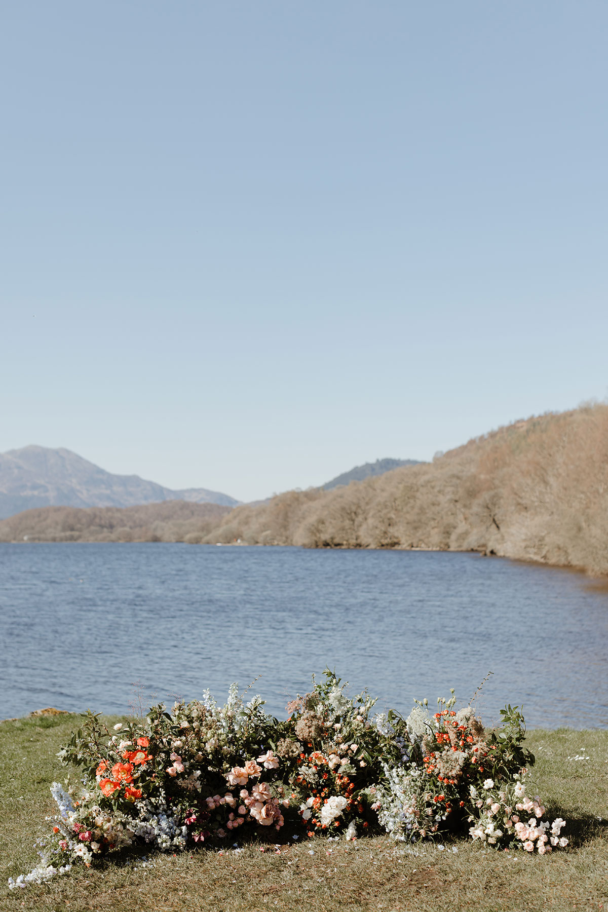 Floral arrangement by loch