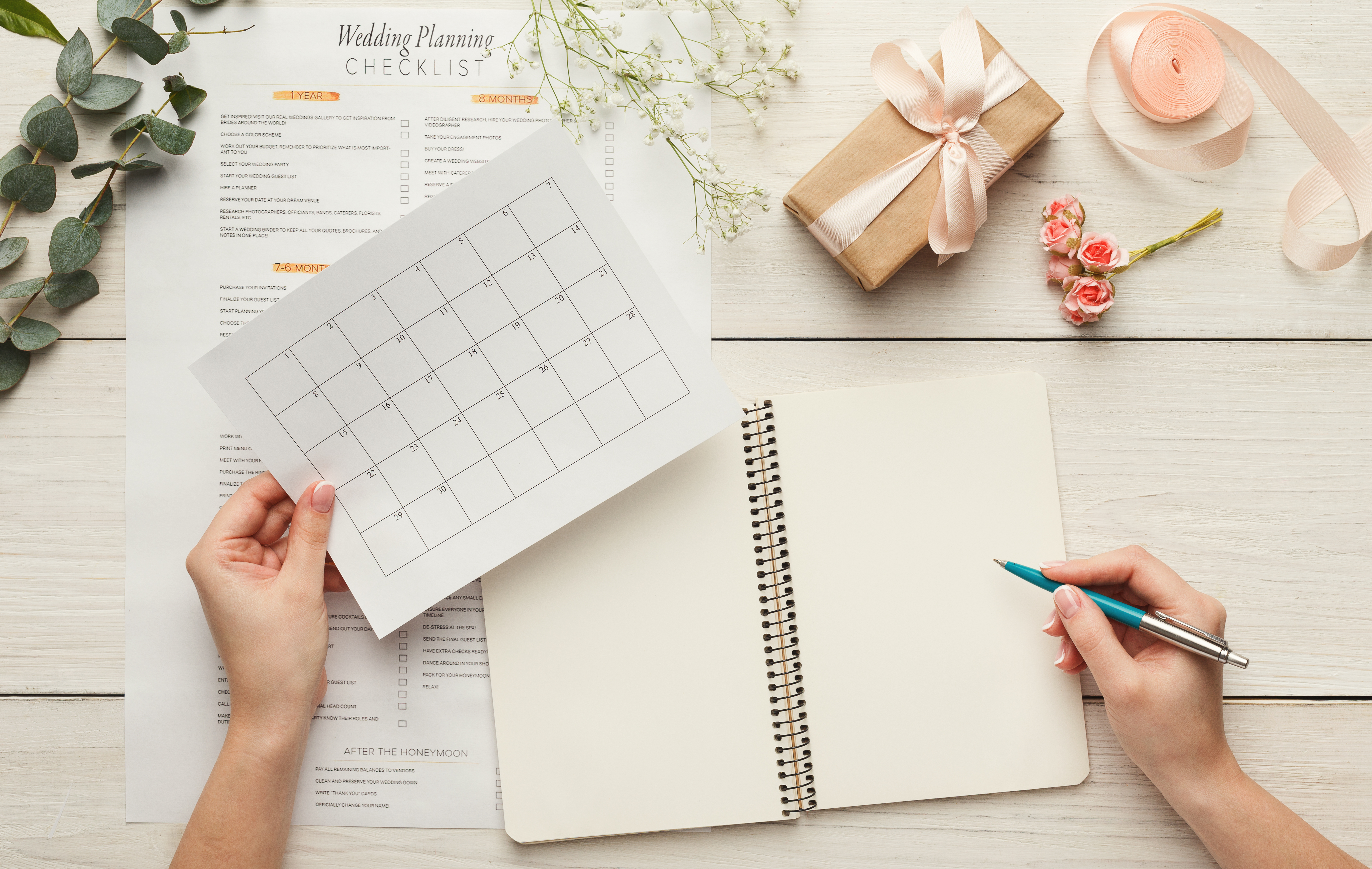 wedding planning diary and calendar
