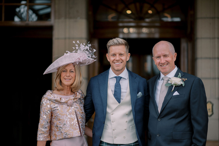 Groom with his parents