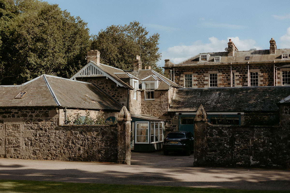 Shot of the exterior of The Byre at Inchyra