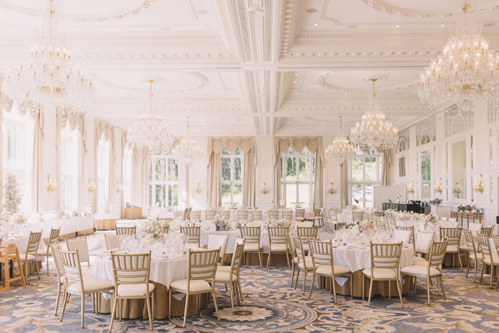 Ballroom in Trump Turnberry set for the wedding