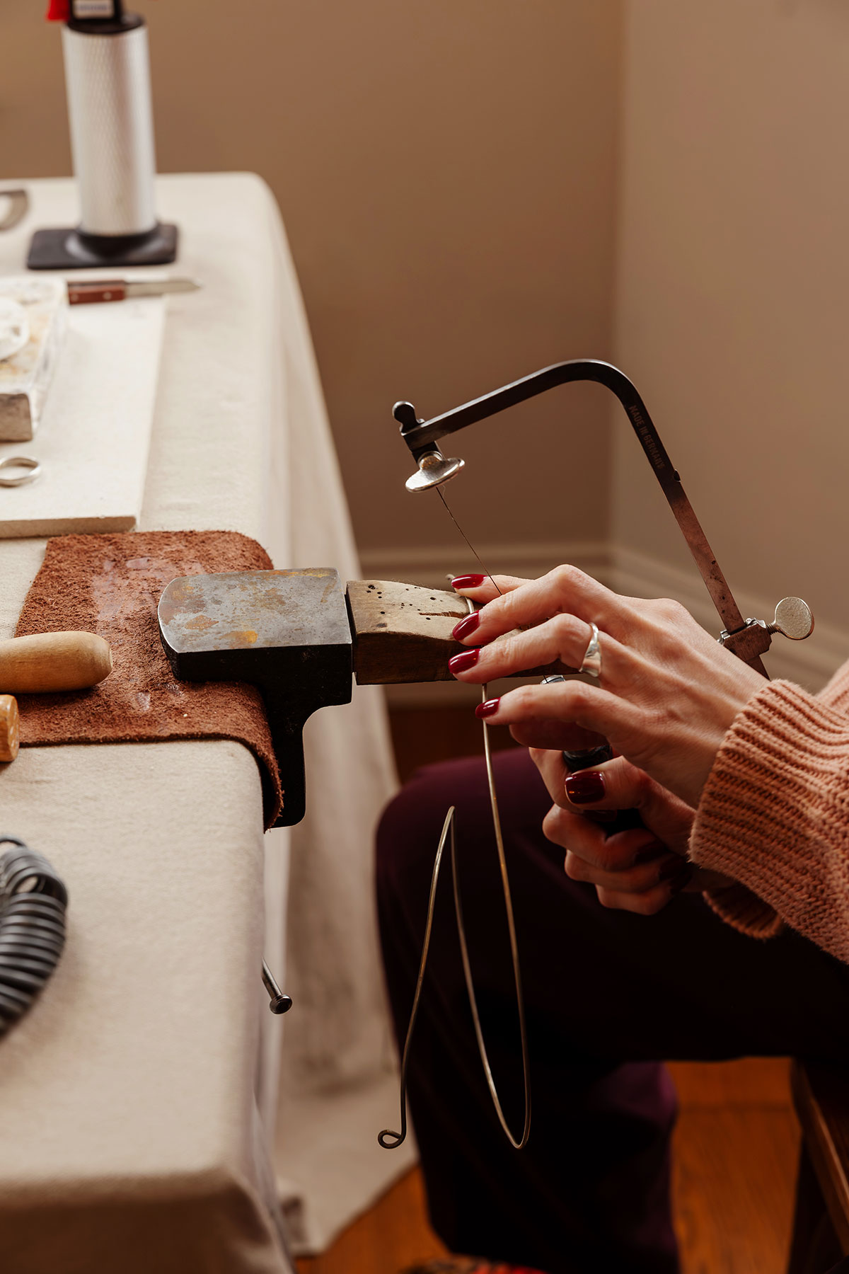 Jewellery making process for wedding rings during planning experience at The Tower Portobello