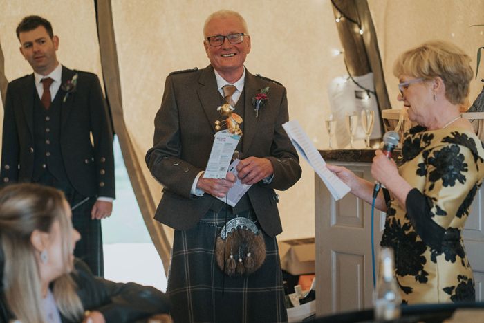 Guests smile during the speeches