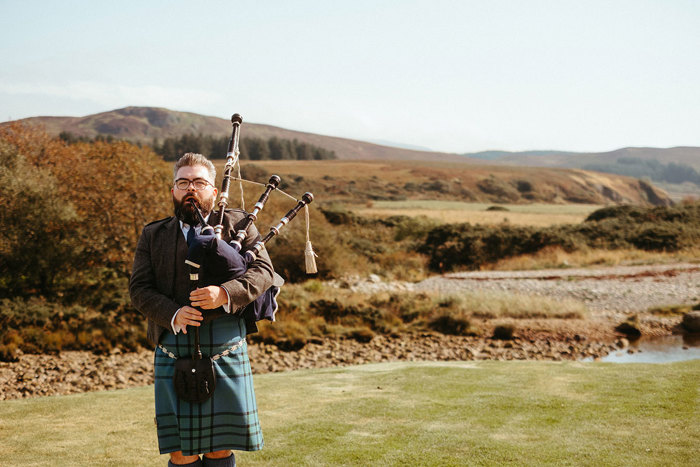 piper during wedding at dougarie boathouse