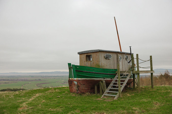 shipwrecked boat at guardswell farm