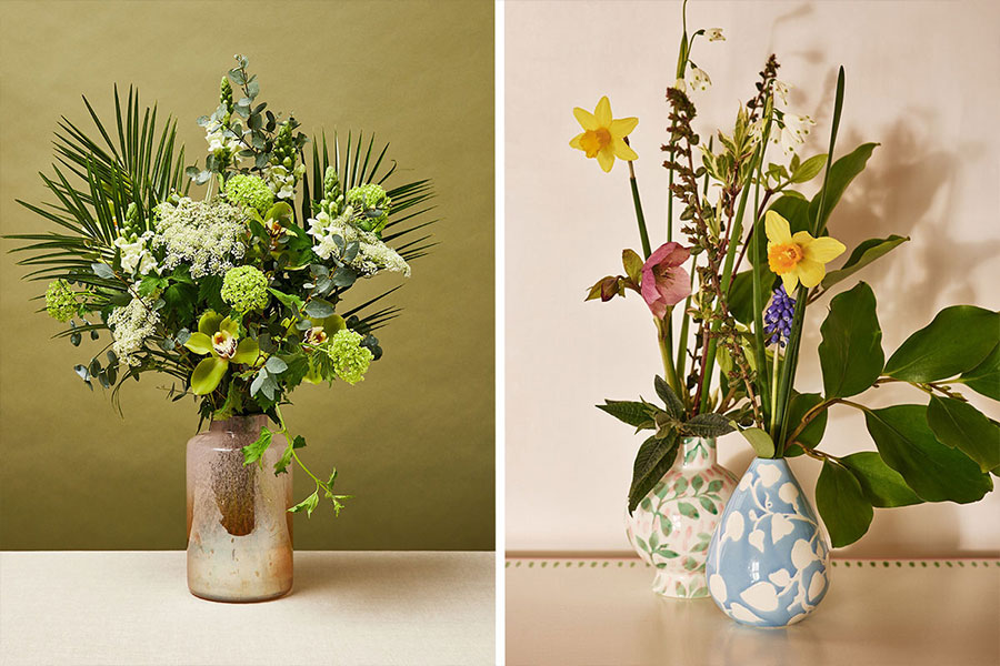 Vases with flowers