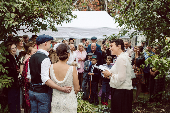 Image showing outdoor wedding ceremony 