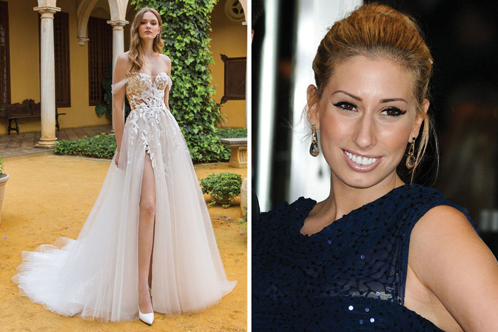 Pia gown by Enzoani from Kudos Bridal Boutiques (Dunfermline) and Stacey Solomon