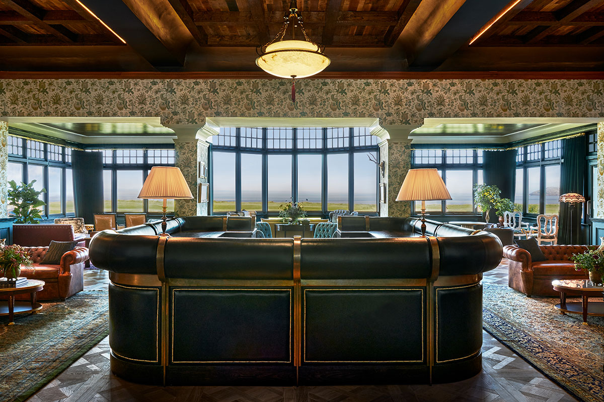 Bass Rock Bar at Marine North Berwick with lounge seating and views across the East Lothian coastline